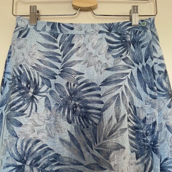 Jones New York 100% Linen Hawaiian Print Wrap Skirt Sarong Size 6P 4 - Picture 3 of 6